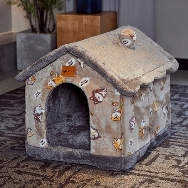 Foldable Dog House Kennel Bed Mat For Small Medium Dogs Cats Winter Warm Cat bed Nest Pet Products Basket Pets Puppy Cave Sofa