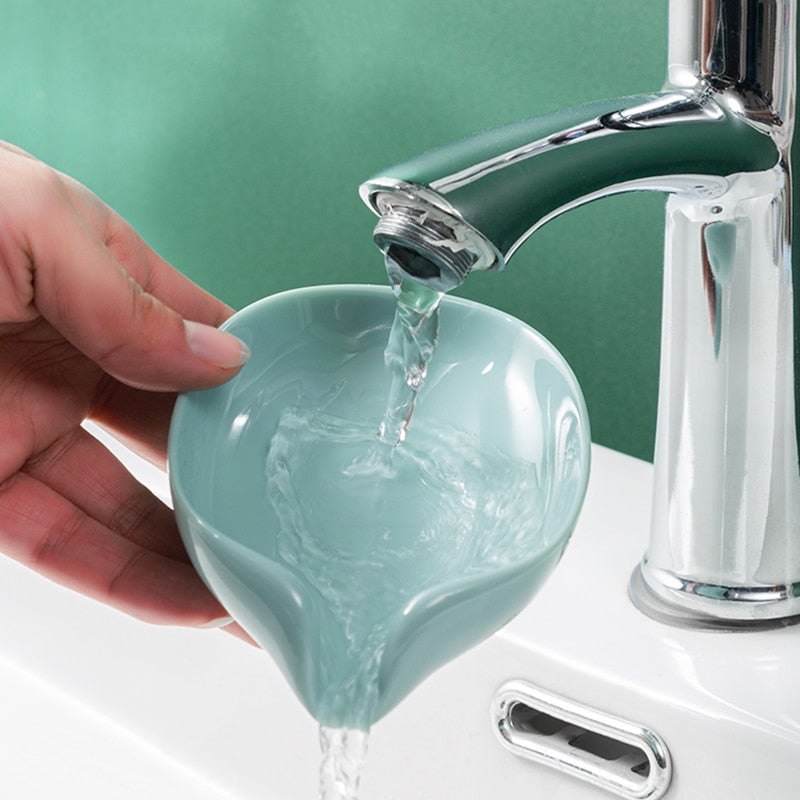 xiaomi Bathroom Supplies Shower Soap Holder Leaf Shape Soap Box Drain Soap Holder Box  sponge Storage Plate Tray Bathroom Gadg