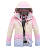 2023 New Fashion Color Matching Ski Suit Women Windproof Waterproof Snowboard Jacket and Pants Suit Female Snowsuit Costumes