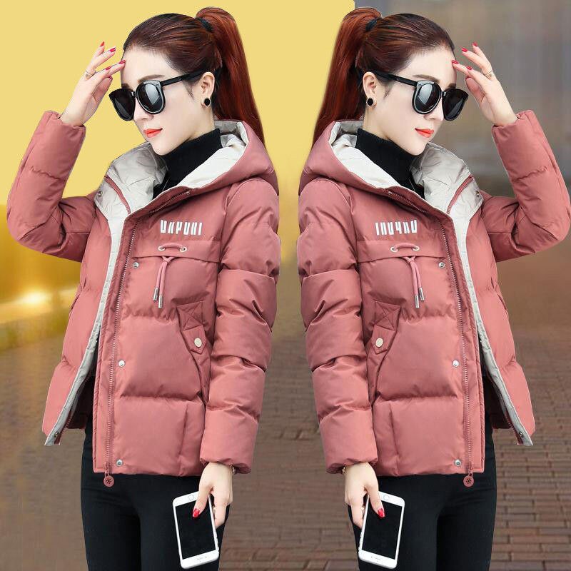 2021 New Winter Jacket Women Parkas Hooded Thick Down Cotton Padded Parka Female Jacket Short Coat Slim Warm Outwear P772