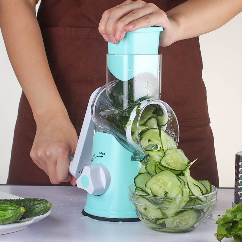 Multifunctional Manual Vegetable Spiral Slicer Chopper Slicer Cheese Grater Vegetable Cutter Kitchen Tools