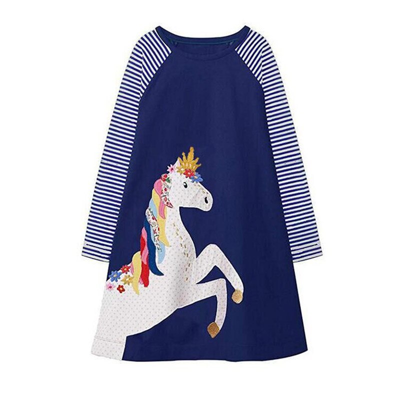 VIKITA Brand 2-8Y Dress for Baby Girls Long Sleeve Clothes Tutu Party Flower Girl Dresses Children Kid Floral Dresses LH5460 Mix