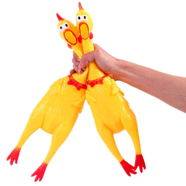 Pet dog toy screaming chicken screaming chicken dog molars yellow rubber chicken dog chew toy durable and funny buzz