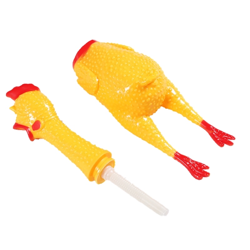 Pet dog toy screaming chicken screaming chicken dog molars yellow rubber chicken dog chew toy durable and funny buzz