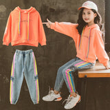 Children Clothing Set Hoodie Jeans Kids Tracksuit 2022 Spring Girls Costume Kids Sport Suits for Girls Clothes 6 8 10 12 Years