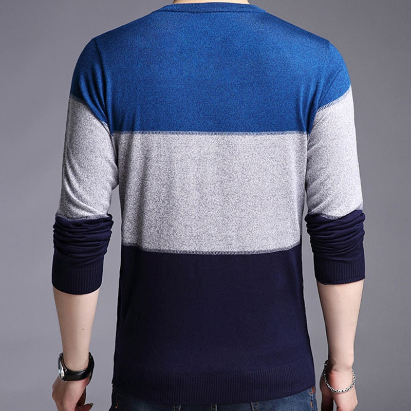 2023 Brand Male Pullover Sweater Men Knitted Jersey Striped Sweaters Mens Knitwear Clothes Sueter Hombre Camisa Masculina 100