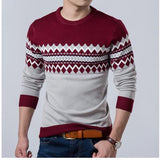 2023 New Autumn Fashion Brand Casual Sweater O-Neck Slim Fit Knitting Mens Striped Sweaters &amp; Pullovers Men Pullover Men XXL