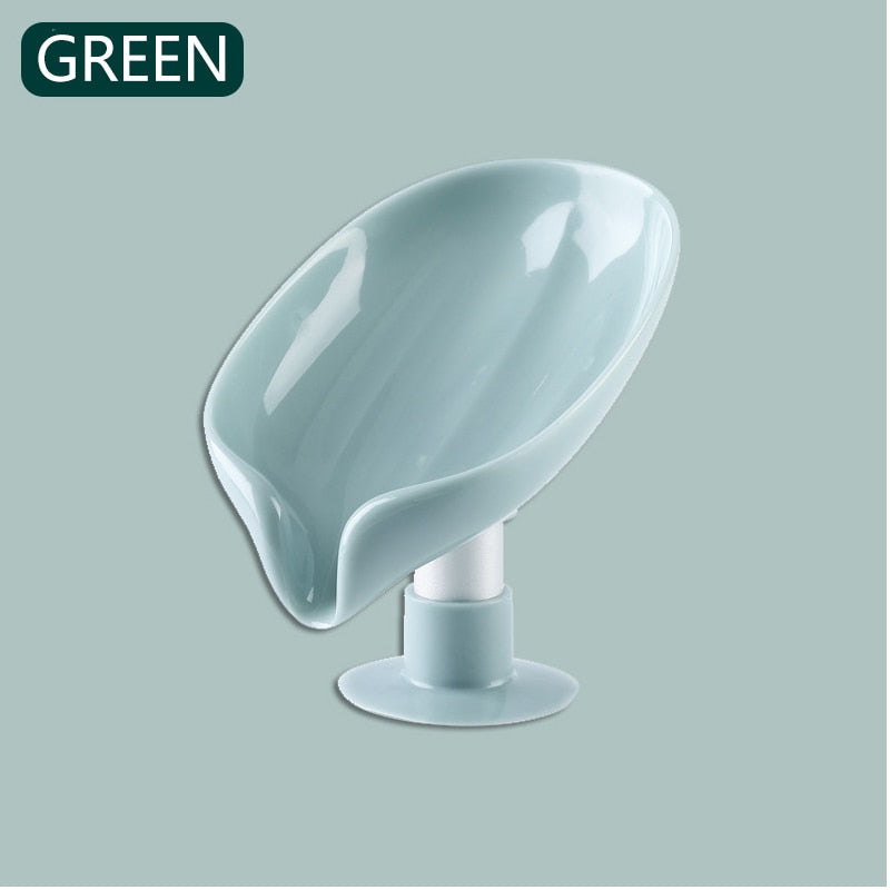 xiaomi Bathroom Supplies Shower Soap Holder Leaf Shape Soap Box Drain Soap Holder Box  sponge Storage Plate Tray Bathroom Gadg