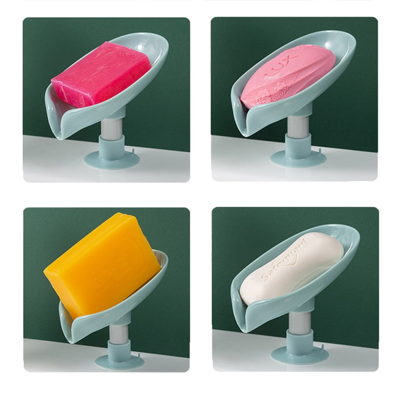xiaomi Bathroom Supplies Shower Soap Holder Leaf Shape Soap Box Drain Soap Holder Box  sponge Storage Plate Tray Bathroom Gadg