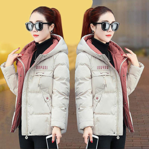 2021 New Winter Jacket Women Parkas Hooded Thick Down Cotton Padded Parka Female Jacket Short Coat Slim Warm Outwear P772