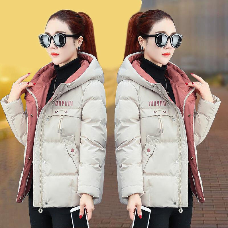 2021 New Winter Jacket Women Parkas Hooded Thick Down Cotton Padded Parka Female Jacket Short Coat Slim Warm Outwear P772