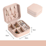 Jewelry Organizer Display Travel Jewelry Case Boxes Portable Locket Necklace Jewelry Box Leather Storage Earring Ring Holder