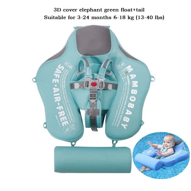 Mambobaby Baby Float Lying Swimming Rings Infant Waist Swim Ring Toddler Swim Trainer Non-inflatable Buoy Pool Accessories Toys