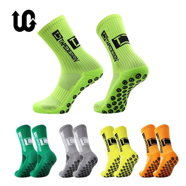 UGUPGRADE 2023 New ANTI SLIP Football Socks Mid Calf Non Slip Soccer Cycling Sports Socks Mens Warm Sock EU38-44