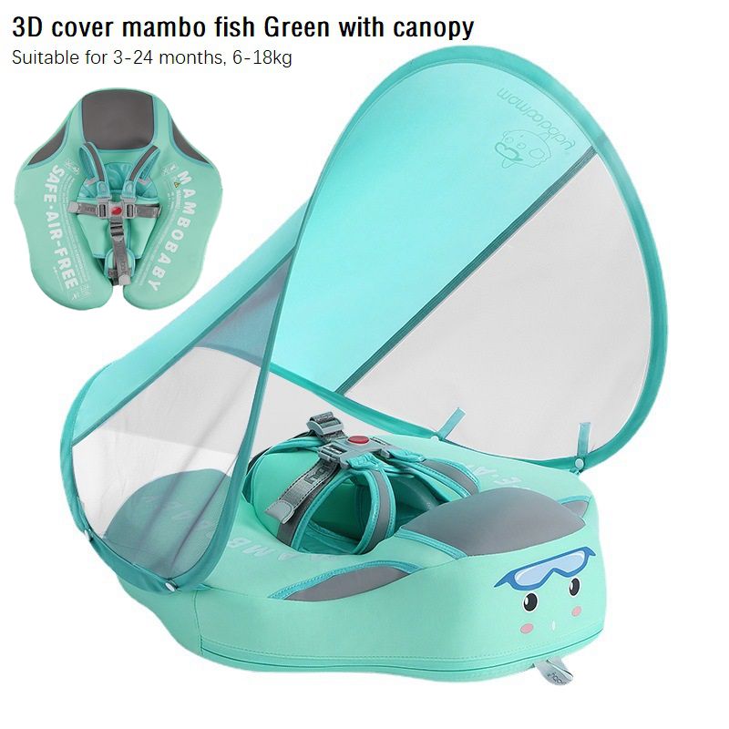 Mambobaby Baby Float Lying Swimming Rings Infant Waist Swim Ring Toddler Swim Trainer Non-inflatable Buoy Pool Accessories Toys