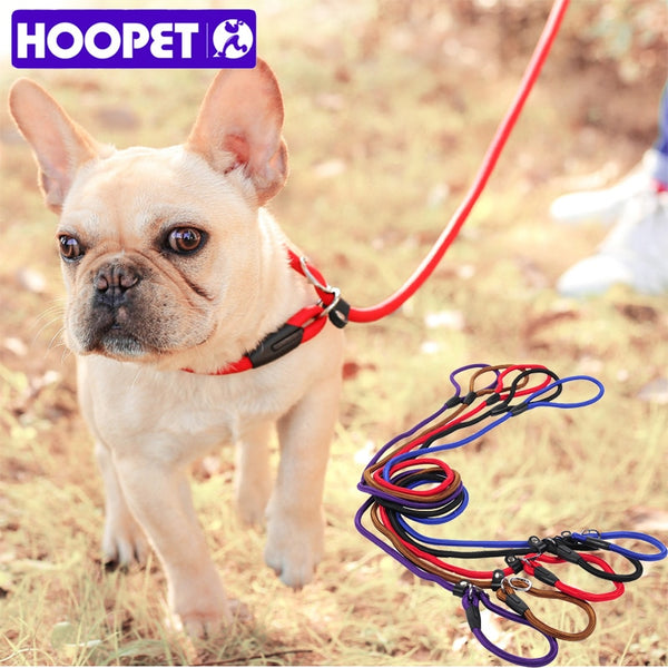 HOOPET Pet Products Golden Teddy Dog Traction Rope Chain Large Dog Collar P Dog Leash Comfortable Nylon Material 5Colors