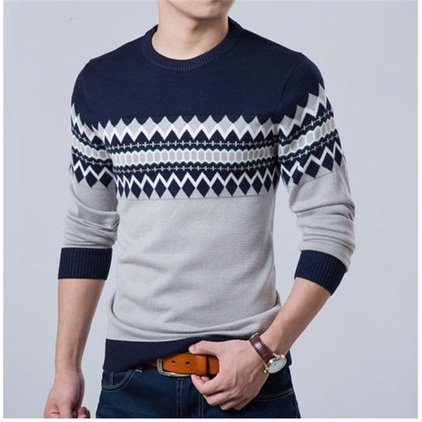 2023 New Autumn Fashion Brand Casual Sweater O-Neck Slim Fit Knitting Mens Striped Sweaters &amp; Pullovers Men Pullover Men XXL