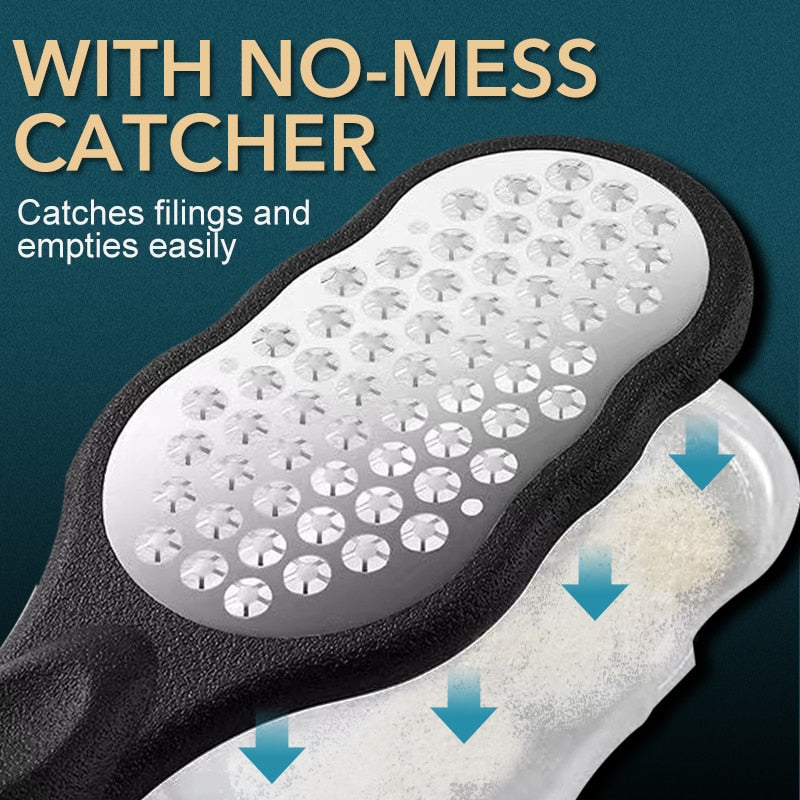 1pcs 304 Stainless Steel Callus Remover Pedicure Foot File Scraper Scrubber Portable Multifunctional Foot File Foot Care Tools