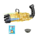 Kids Automatic Gatling Bubble Gun Toys Summer Soap Water Bubble Machine 2-in-1 Electric Bubble Machine For Children Gift Toys