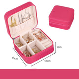 Jewelry Organizer Display Travel Jewelry Case Boxes Portable Locket Necklace Jewelry Box Leather Storage Earring Ring Holder