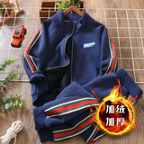 Boys Autumn Clothing Suit 2022 New Two-Piece Suit Medium and Large Kids' Overcoat Track Pants