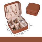 Jewelry Organizer Display Travel Jewelry Case Boxes Portable Locket Necklace Jewelry Box Leather Storage Earring Ring Holder