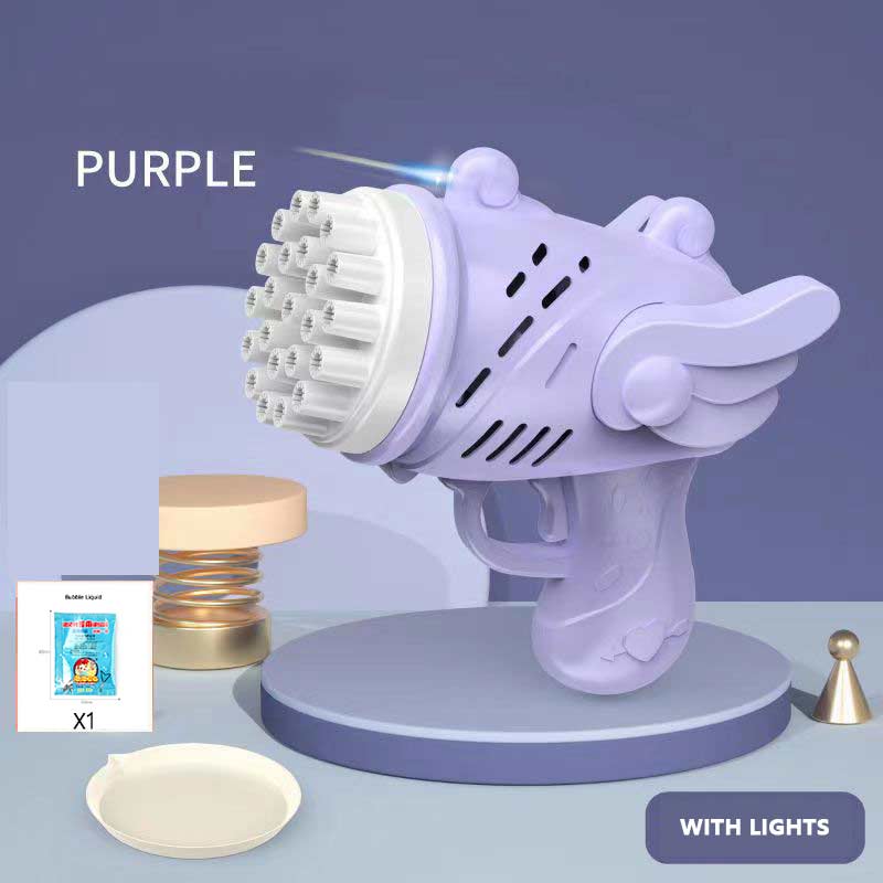 Kids Automatic Gatling Bubble Gun Toys Summer Soap Water Bubble Machine 2-in-1 Electric Bubble Machine For Children Gift Toys