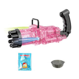 Kids Automatic Gatling Bubble Gun Toys Summer Soap Water Bubble Machine 2-in-1 Electric Bubble Machine For Children Gift Toys