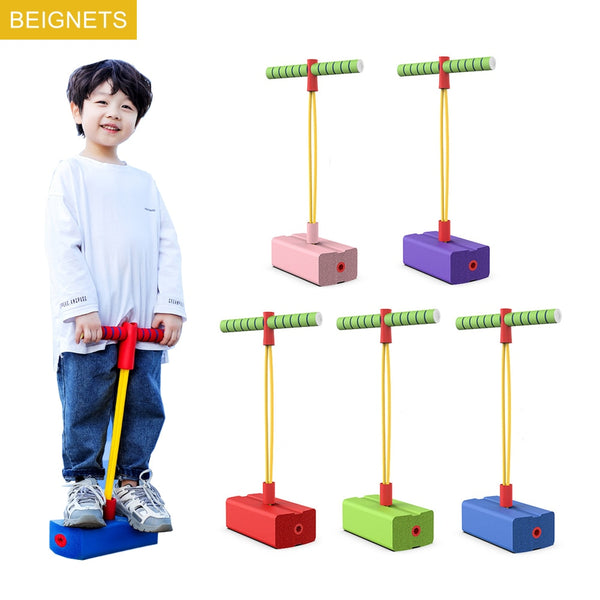 Kids Sports Games Toy Pogo Stick Jumper Indoor Outdoor Playset Frog Jump Pole For Boy Girl Fun Fitness Equipment Sensory Toys