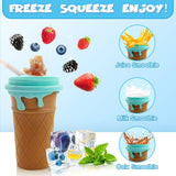 500ml Large Capacity Slushy Cup Summer Squeeze Homemade Juice Water Bottle Quick-Frozen Smoothie Sand Cup Pinch Fast Cooling Magic Ice Cream Slushy Maker Beker Kitchen Gadgets