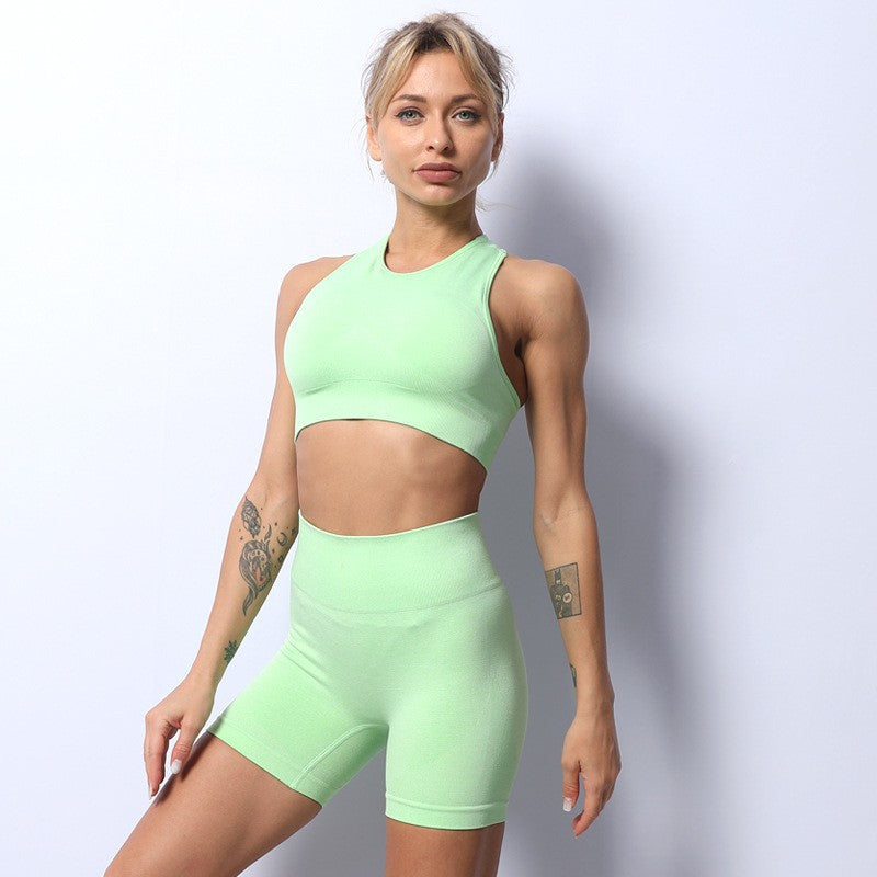 I Shaped High Intensity Vest Tight Fitting Yoga Set