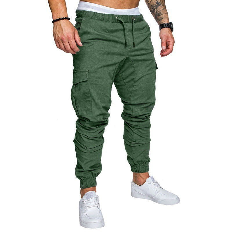Men's Casual Pants Tethered Elastic Waist Sports