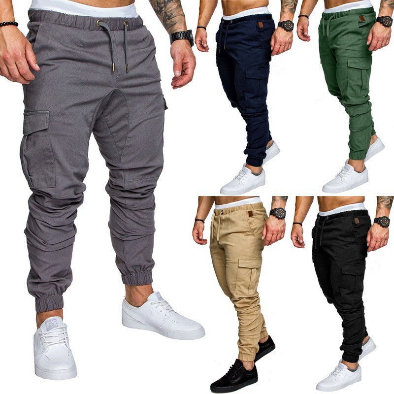 Men's Casual Pants Tethered Elastic Waist Sports