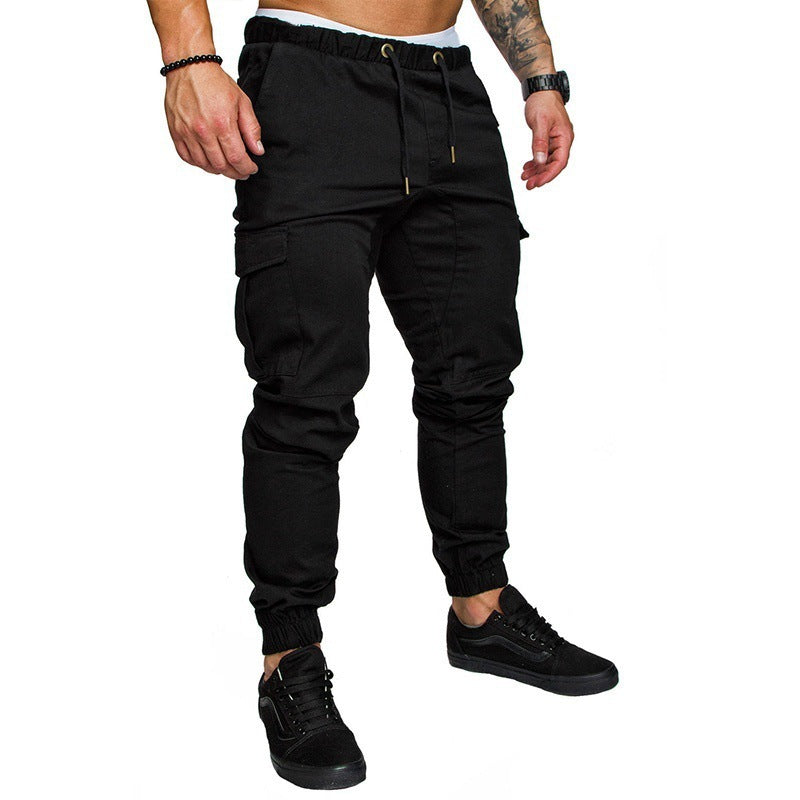 Men's Casual Pants Tethered Elastic Waist Sports