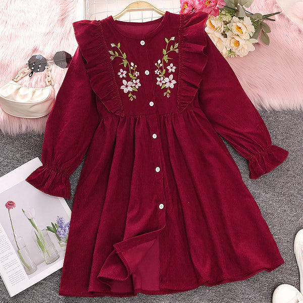 The New Korean Version Of The Children's Magnanimous Lace Embroidered Princess Dress