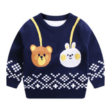 Children's Autumn And Winter New Double-layer Cotton Sweater